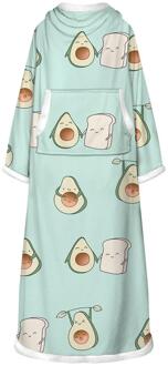 Winter Sjaal Lui Deken Met Mouwen Airconditioning Deken Cape Mantel Dutje Deken Thuis Kantoor Slaapzaal Bedekt Deken