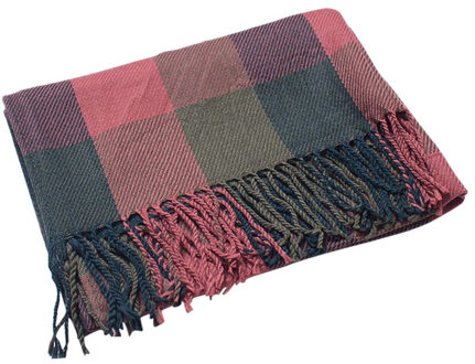 Winter Sjaal Vrouwen Plaid Sjaal Vrouwen Dames Winter Sjaal Dikke Kwastje Plaid Sjaal Casual Warme Lange Shawl Sjaal Plaid sjaal