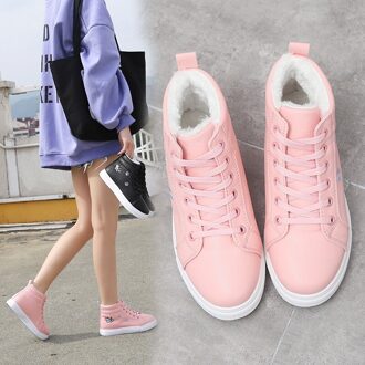 Winter Stijl Veelzijdige Koreaanse Stijl Plus Fluwelen Hoge Katoen Gevoerde Schoenen Student Meisjes Casual Grote Maagd snowboots Wom 37 / 34