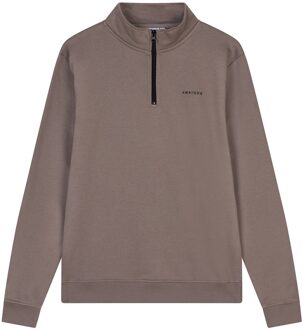 winter sweater jongens - Quinten - taupe - Maat 140