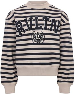 winter sweater meisjes - blauw - gestreept - maat 176