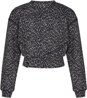 winter sweater meisjes - bruin panter - Marieke - maat 146/152