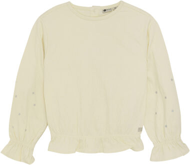 winter t-shirt meisjes - wit - longsleeve/Smock - maat 110