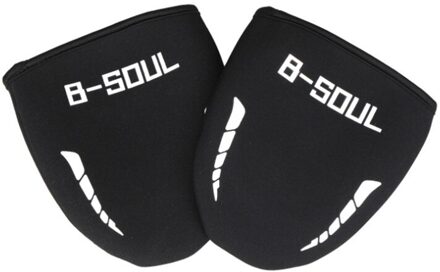 Winter Thermische Semi Palm Fietsen Schoenen Cover Mtb Fiets Racing Teen Cover Protector Unisex Waterdichte Sbr Zwart Overschoenen