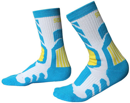 Winter Thermische Ski Sokken Kinderen Katoen Snowboard Fietsen Sokken Super Warme Dikke Skiën Sokken Jongens en Meisjes Outdoor Sport Sokken Blauw / EU 31 to 34