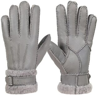 Winter Thicken Warm Mens Vijf Vinger Handschoenen Pu Leer Plus Fluwelen Pols Sneeuw Dag Warmer Mittens Handschoenen Waterdicht Xmas 1