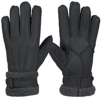 Winter Thicken Warm Mens Vijf Vinger Handschoenen Pu Leer Plus Fluwelen Pols Sneeuw Dag Warmer Mittens Handschoenen Waterdicht Xmas 12