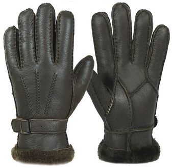 Winter Thicken Warm Mens Vijf Vinger Handschoenen Pu Leer Plus Fluwelen Pols Sneeuw Dag Warmer Mittens Handschoenen Waterdicht Xmas 5
