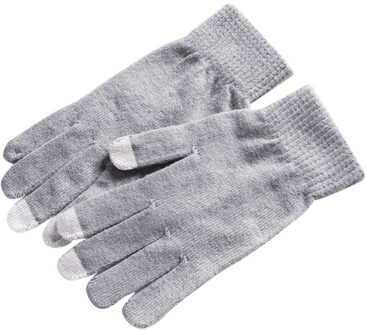 Winter Touch Screen Handschoenen Vrouwen En Mannen Warm Plus Fleece Wanten Dubbele Dikke Pluche Warm Stretch Gebreide Verdikking Handschoenen grijs