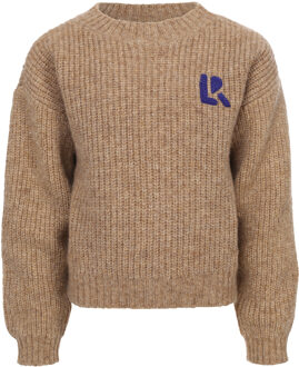 winter trui meisjes - bruin - gebreid - maat 164