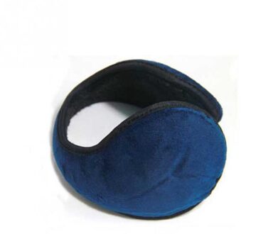 Winter Unisex Mannen En Vrouwen Fleece Warmer Oorbeschermer Warm Pluche Doek Oorwarmers Cover Oorwarmers Gehoorbeschermers Oorlelletje Warmer Marineblauw