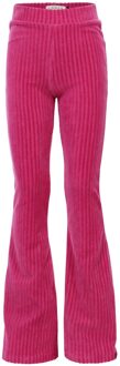 winter velvet broek meisjes - roze- rib - maat 134