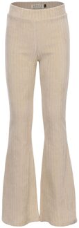 winter velvet flare broek meisjes - zand - rib - maat 128