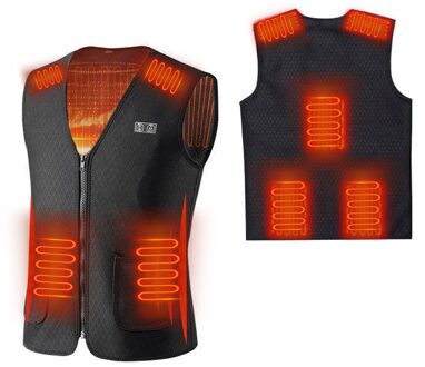 Winter Verwarming Vest Outdoor Sport Elektrische Thermische Mannen Oversize Verwarming Vest Fietsen Camping Vissen Warm Warmte Vest