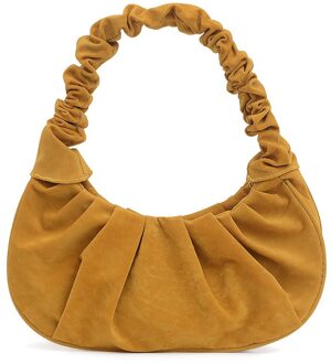 Winter Vrouwen Cloud Zakken Zachte Corduroy Kleine Schoudertassen Geplooide Handtassen Vrouwelijke Portemonnees Avond Party Clutch geel