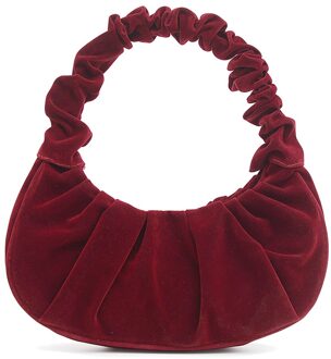 Winter Vrouwen Cloud Zakken Zachte Corduroy Kleine Schoudertassen Geplooide Handtassen Vrouwelijke Portemonnees Avond Party Clutch wijn rood