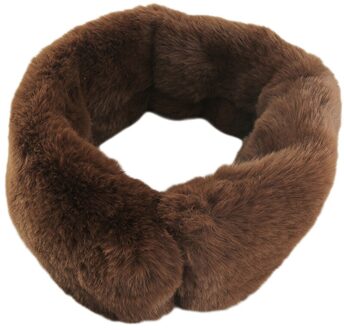 Winter Vrouwen Effen Kleur Magnetische Faux Fur Sjaal Elegante Magnetische Gesp Sjaal Ins Wind Netto Red In europa En Ame koffie