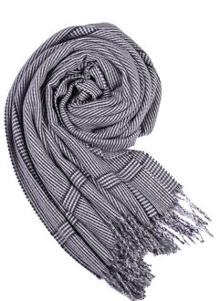 Winter Vrouwen Sjaal Vrouwen Effen Plaid Sjaal Pashmina Sjaal Wrap Sjaal Deken Sjaals En Wraps Vrouwelijke Shawl zwart