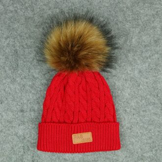 Winter Warm Baby Hoed Bont Pompom Gebreide Baby Meisjes Jongens Hat Cap Baby Peuter Kinderen Hoed Beanie Kids Kinderen Caps motorkap 1