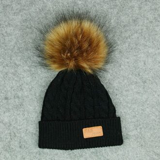 Winter Warm Baby Hoed Bont Pompom Gebreide Baby Meisjes Jongens Hat Cap Baby Peuter Kinderen Hoed Beanie Kids Kinderen Caps motorkap 3