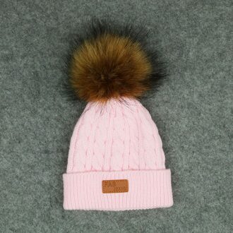 Winter Warm Baby Hoed Bont Pompom Gebreide Baby Meisjes Jongens Hat Cap Baby Peuter Kinderen Hoed Beanie Kids Kinderen Caps motorkap 5