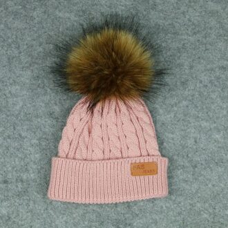 Winter Warm Baby Hoed Bont Pompom Gebreide Baby Meisjes Jongens Hat Cap Baby Peuter Kinderen Hoed Beanie Kids Kinderen Caps motorkap 7