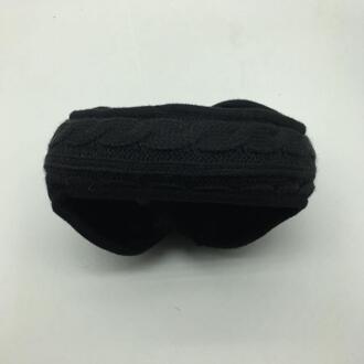 Winter Warm Breien Oorbeschermers unisex Luistergedeelte Opvouwbare Verstelbare Oorbeschermers zwart