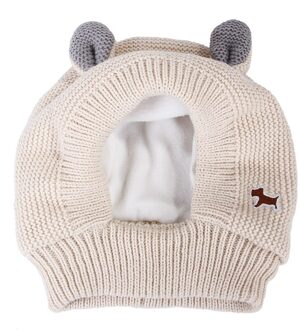 Winter Warm Gebreide Pet Hoed Honden Hoeden Pet Hoeden Sjaal Winter Grooming Accessoires Sets Rood Zwart Grijs Katoen Katten Honden levert Beige