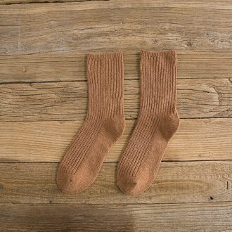 Winter Warm Grappige Sokken Vrouwen Verschillende Kleuren Vrouwelijke Leuke Sok Womens Ontworpen Scholieren Vrouwtjes Japanse Stijl Trendy Meisje oranje