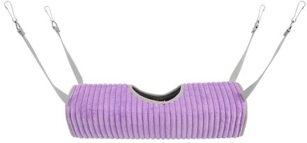 Winter Warm Hamster Tunnel Hangmat Voor Kleine Dieren Suiker Zweefvliegtuig Buis Swing Bed Nest Slapen Bed Rat Fret Speelgoed Kooi paars