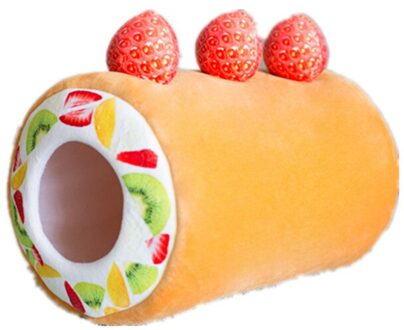 Winter Warm Kat Hond Bed Mat Leuke Creativiteit Fruit Ei Taart Ei Roll Vorm Huisdier Kussen Voor Kleine Honden Katten slapen Dierbenodigdheden Cake Roll / 40cm