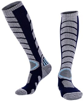 Winter Warm Lange Thermische Katoen Hoge Prestaties Ski Snowboard Boot Sokken Voor Gray2 L