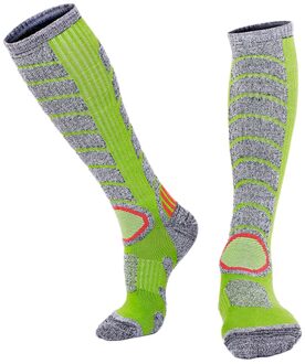 Winter Warm Lange Thermische Katoen Hoge Prestaties Ski Snowboard Boot Sokken Voor groen M
