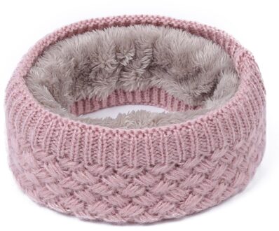 Winter Warm Mannen En Vrouwen Bib Effen Kleur Wollen Gebreide Plus Fluwelen Dikke Kraag Europese En Amerikaanse Sjaals