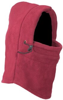 Winter Warm Mutsen Hoeden Voor Mannen Skull Bandana Halswarmer Gezicht Warmming Wargame Cap Unisex Mutsen Emmer Hoed wijn rood