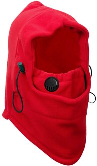 Winter Warm Riding Hood Masker Hoed Mannen Vrouwen Thermische Fleece Balaclava Ski Gezichtsmasker Halswarmer Winddicht Outdoor Masker hoed rood