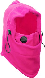 Winter Warm Riding Hood Masker Hoed Mannen Vrouwen Thermische Fleece Balaclava Ski Gezichtsmasker Halswarmer Winddicht Outdoor Masker hoed roze