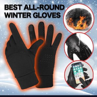 Winter Warm Ski Heren Handschoenen Vrouwen Fietsen Touchscreen Splash-Proof Winddicht Mode Zwarte Handschoenen Dames Antislip XL