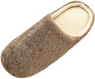 Winter Warm Slippers Mannen Thuis Pluche Zachte Slippers Binnenshuis Anti-Slip Winter Floor Slaapkamer Schoenen Anti-Slip Slides slipper #3 koffie / 42