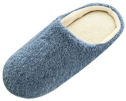 Winter Warm Slippers Mannen Thuis Pluche Zachte Slippers Binnenshuis Anti-Slip Winter Floor Slaapkamer Schoenen Anti-Slip Slides slipper #3 marine / 44