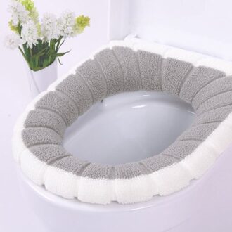 Winter Warm Toilet Seat Cover Mat Closestool Mat Universele Zachte Wasbare Wc Mat Wc Deksel Cover Accessoires Thuis Leveringen F