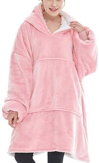 Winter Warm Tv Pocket Hooded Dekens Volwassenen Kids Badjas Sofa Gezellige Deken Sweatshirt Pluche Coral Fleece Dekens Outwears