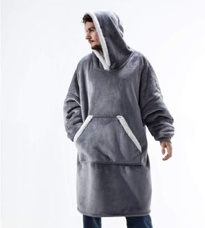 Winter Warm Tv Pocket Hooded Dekens Volwassenen Kids Badjas Sofa Gezellige Deken Sweatshirt Pluche Coral Fleece Dekens Outwears