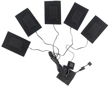 Winter Warm Usb Elektrische Kleding Innerlijke Verwarming Pads Set Warming Thermische Vest Verwarmd Patch Voor Outdoor Winter Camping