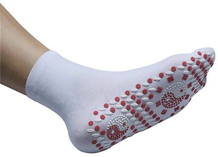 Winter Warm Voetverzorging Sokken Toermalijn Magnetische Sokken Therapie Comfortabel En Ademend Massager Zelfopwarming Gezondheidszorg Sokken wit