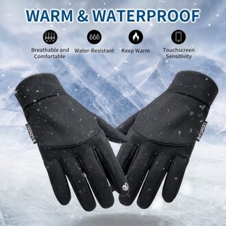 Winter Warm Volledige Vinger Handschoenen Touch Screen Voor Mannen Vrouwen Wanten Fietsen Rijden Skiën Outdoor Sport Xl
