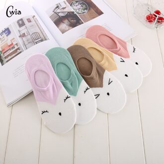 Winter Warme Dikke Wollen Vrouwen Leuke Grappige Dier Kerst Katoenen Sokken Casual Wollen Gebreide Sok 1 paar = 2 pcs ws136 paars