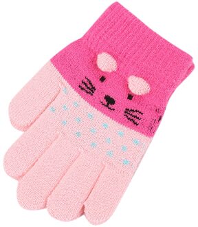 Winter Warme Fluwelen Warme Katoenen Handschoenen Kinderen Kids Jongens Meisjes Winter Leuke Cartoon Dier Warme Gebreide Handschoenen Cartoon Stijl