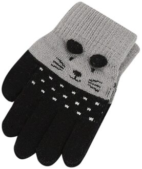 Winter Warme Fluwelen Warme Katoenen Handschoenen Kinderen Kids Jongens Meisjes Winter Leuke Cartoon Dier Warme Gebreide Handschoenen Cartoon Stijl