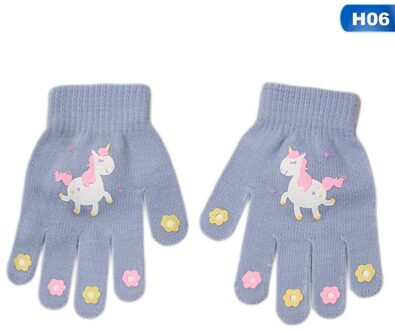 Winter Warme Handschoenen Voor Kinderen 6-12years 6 Kleuren Verdikte Kids Baby Wanten Buitensporten Kleine Bouw Dieren Patroon